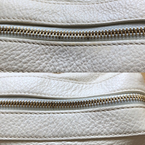 AUTHENTIC Kate Spade White Pebbled Leather Satchel - Picture 8 of 8